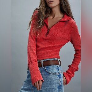 NWT We The Free Midnight Half Zip Top. Size Large.